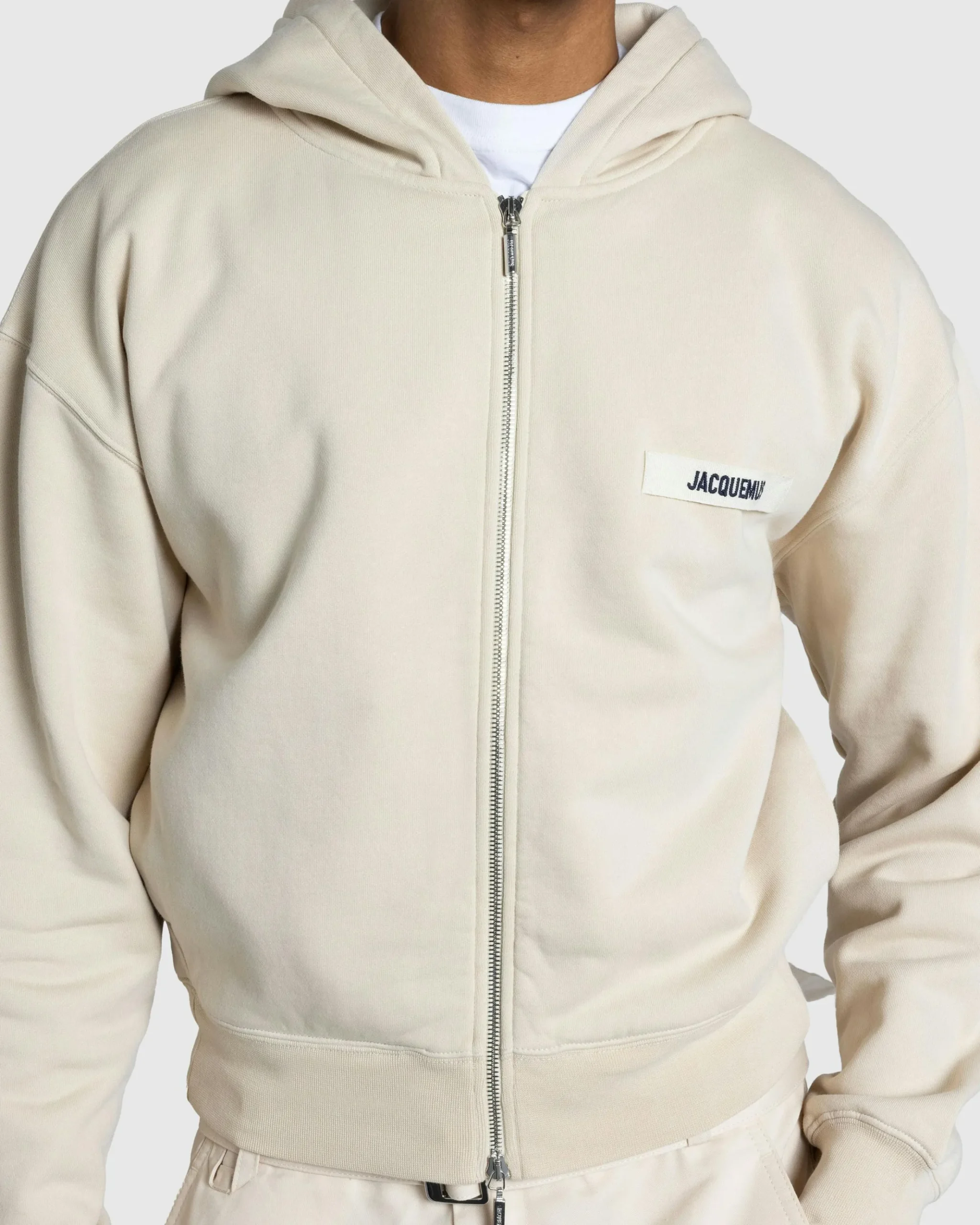 Hot JACQUEMUS Le Hoodie Zip Gros Grain beige