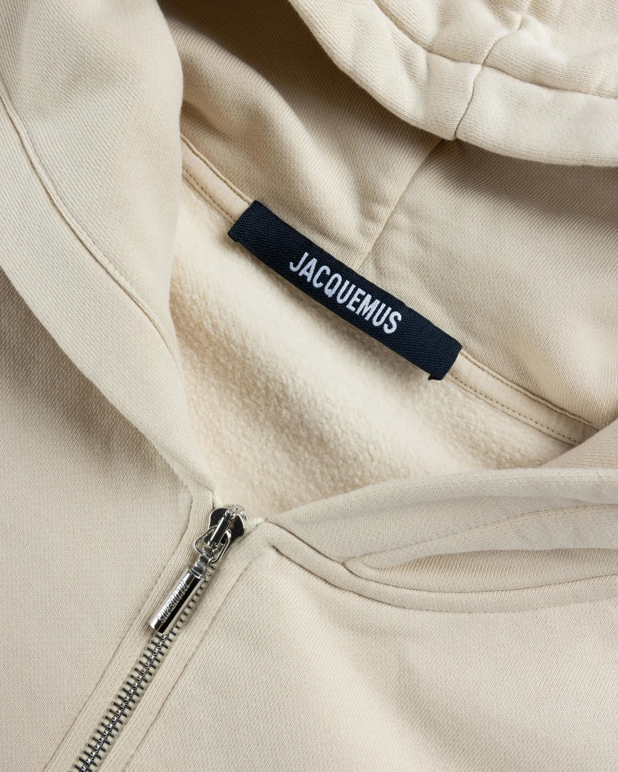 Hot JACQUEMUS Le Hoodie Zip Gros Grain beige