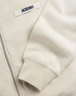 Hot JACQUEMUS Le Hoodie Zip Gros Grain beige