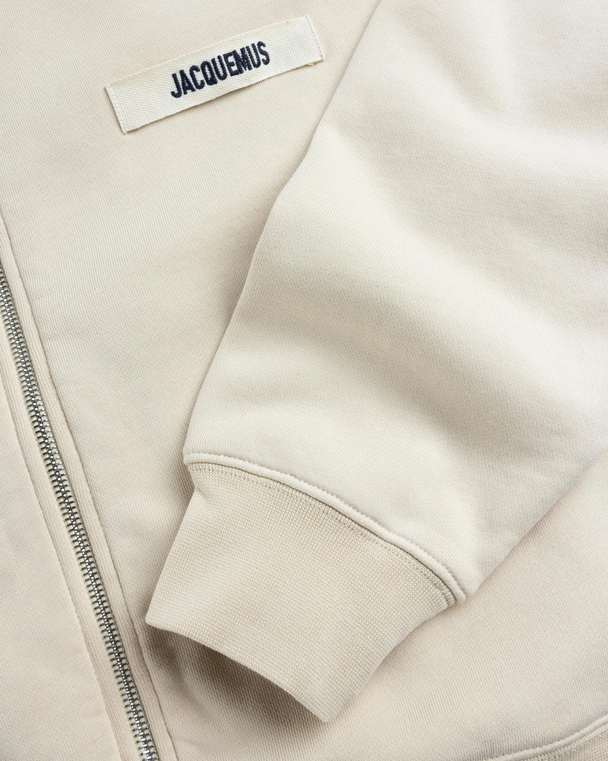 Hot JACQUEMUS Le Hoodie Zip Gros Grain beige