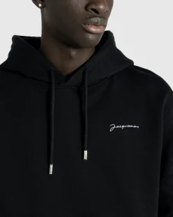 Cheap JACQUEMUS Le Sweatshirt Brodé black