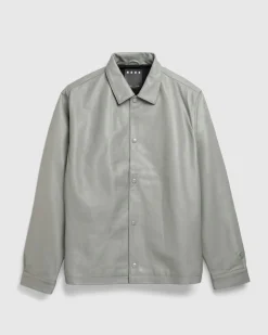 Best Sale Highsnobiety HS05 Leather Shirt Jacket Beige unavailable