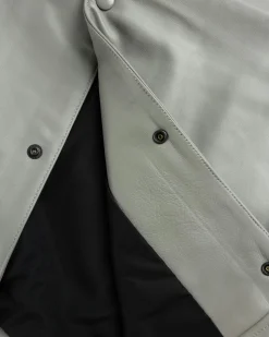 Best Sale Highsnobiety HS05 Leather Shirt Jacket Beige unavailable