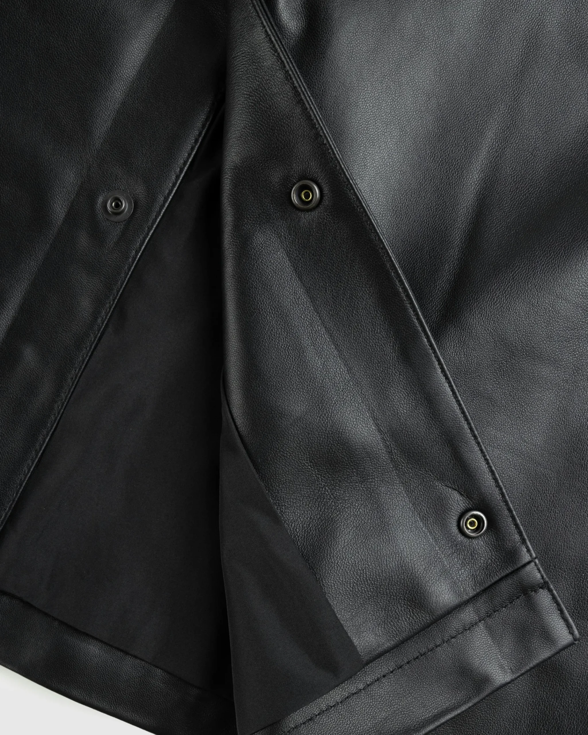 Shop Highsnobiety HS05 Leather Shirt Jacket black