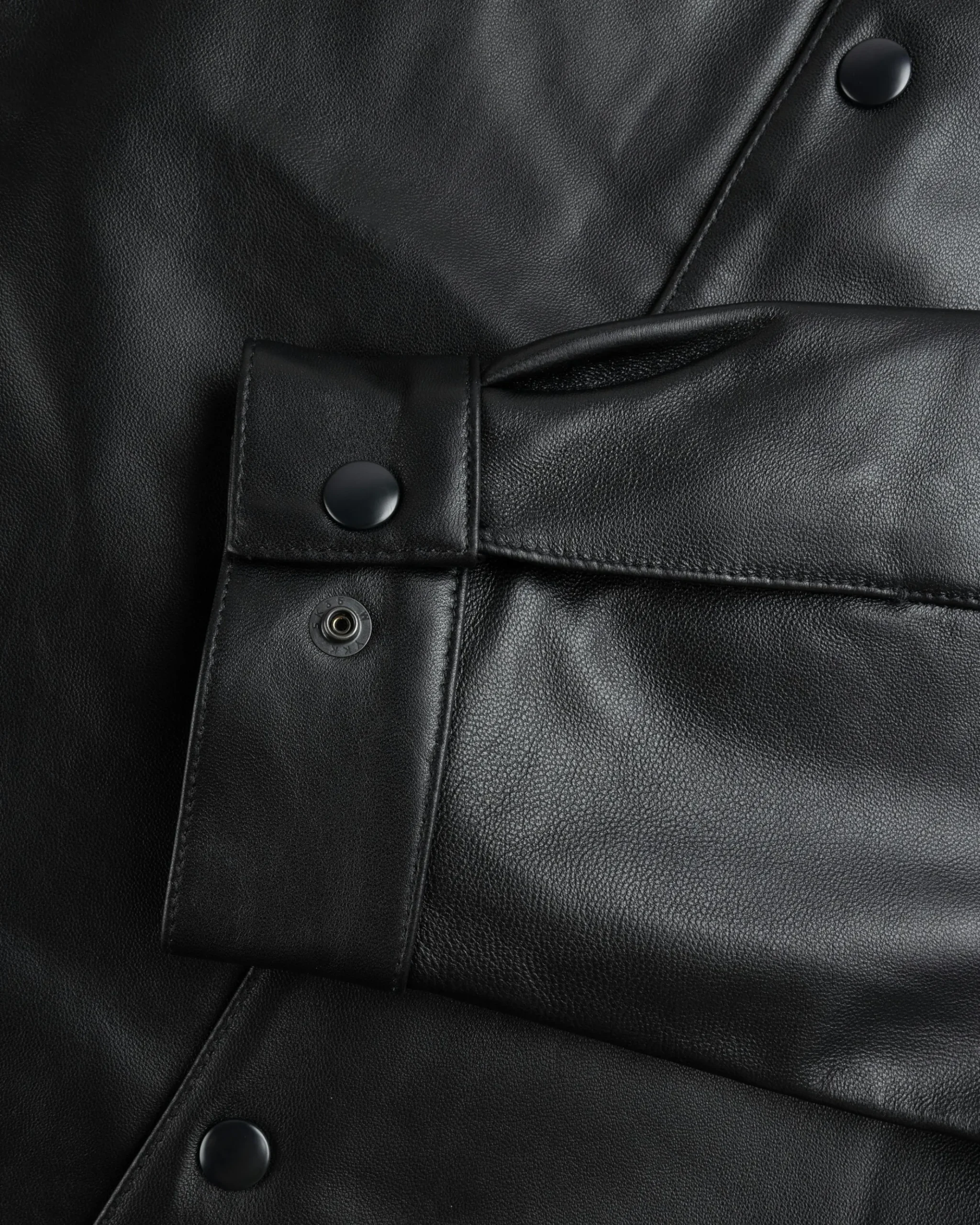 Shop Highsnobiety HS05 Leather Shirt Jacket black