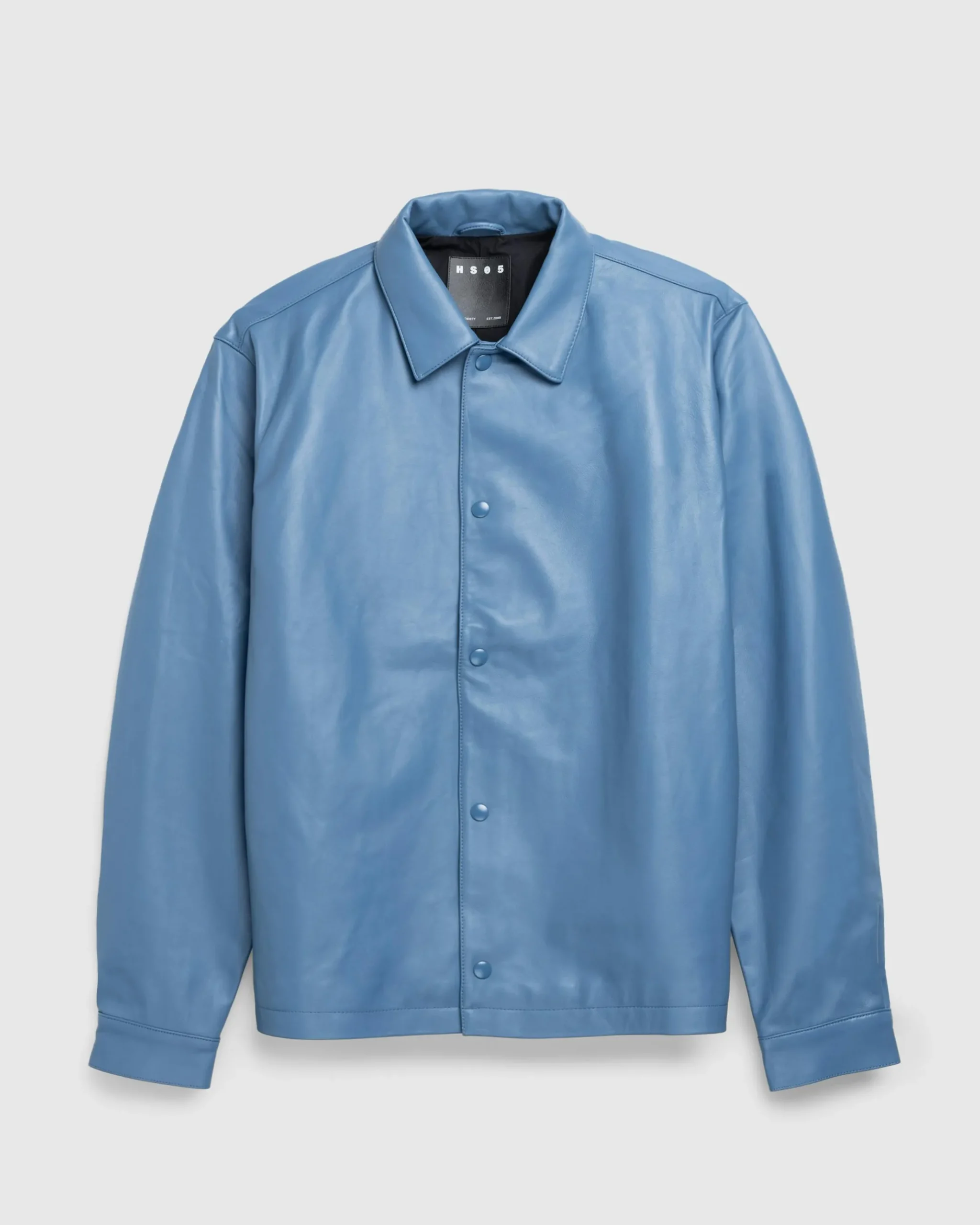 New Highsnobiety HS05 Leather Shirt Jacket Blue unavailable