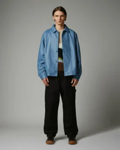 New Highsnobiety HS05 Leather Shirt Jacket Blue unavailable