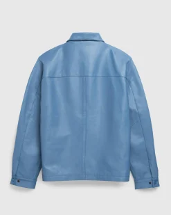 New Highsnobiety HS05 Leather Shirt Jacket Blue unavailable