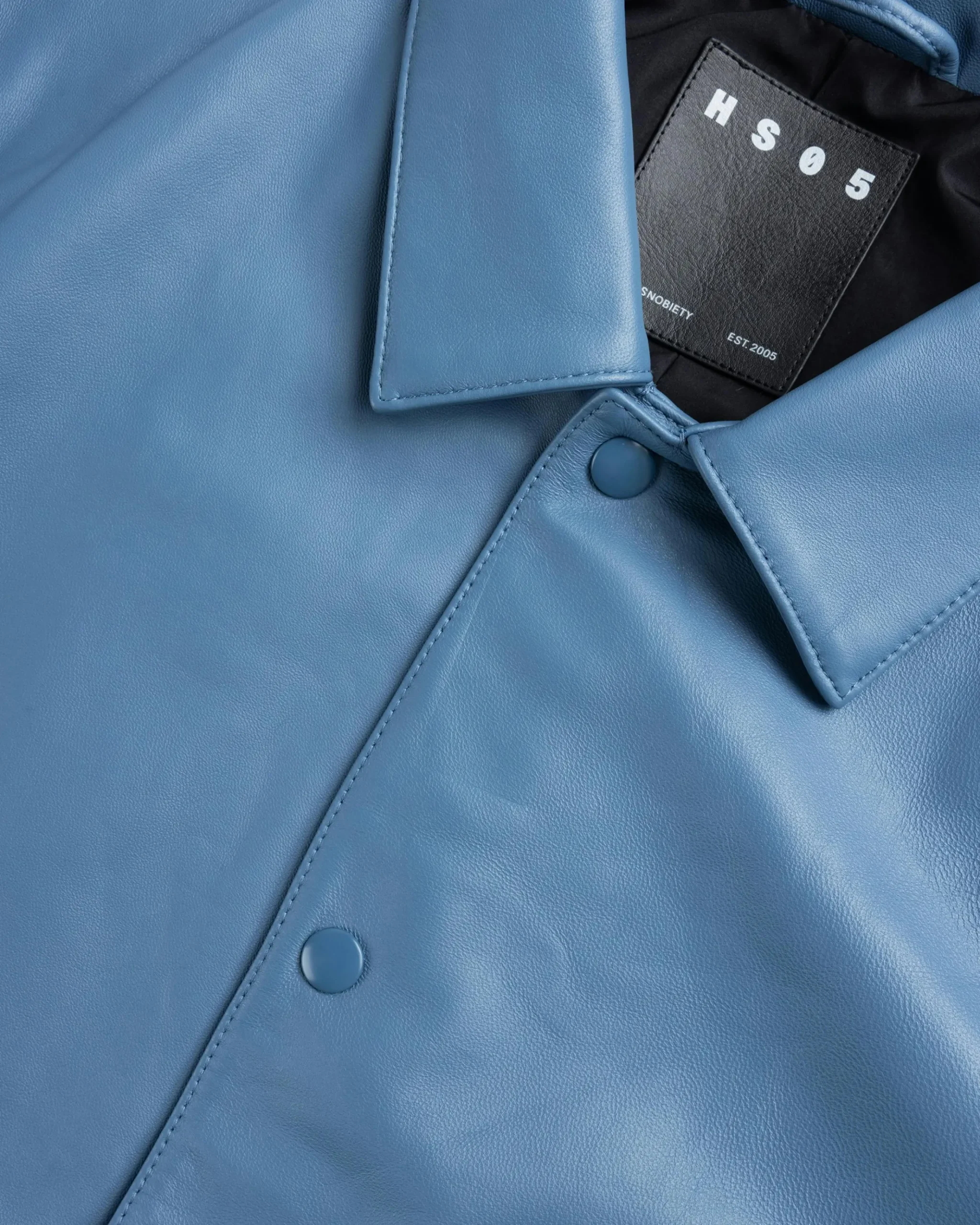 New Highsnobiety HS05 Leather Shirt Jacket Blue unavailable