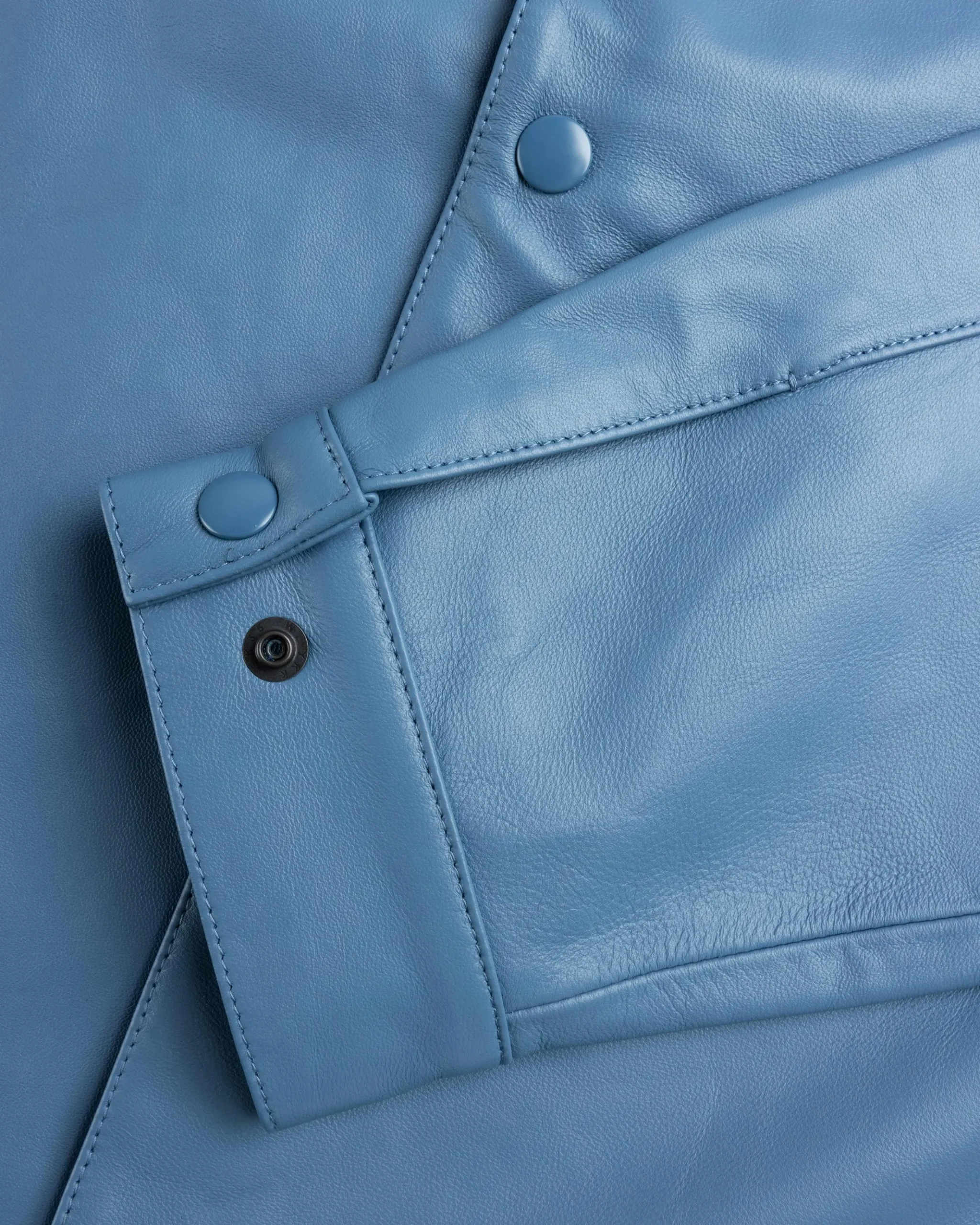 New Highsnobiety HS05 Leather Shirt Jacket Blue unavailable