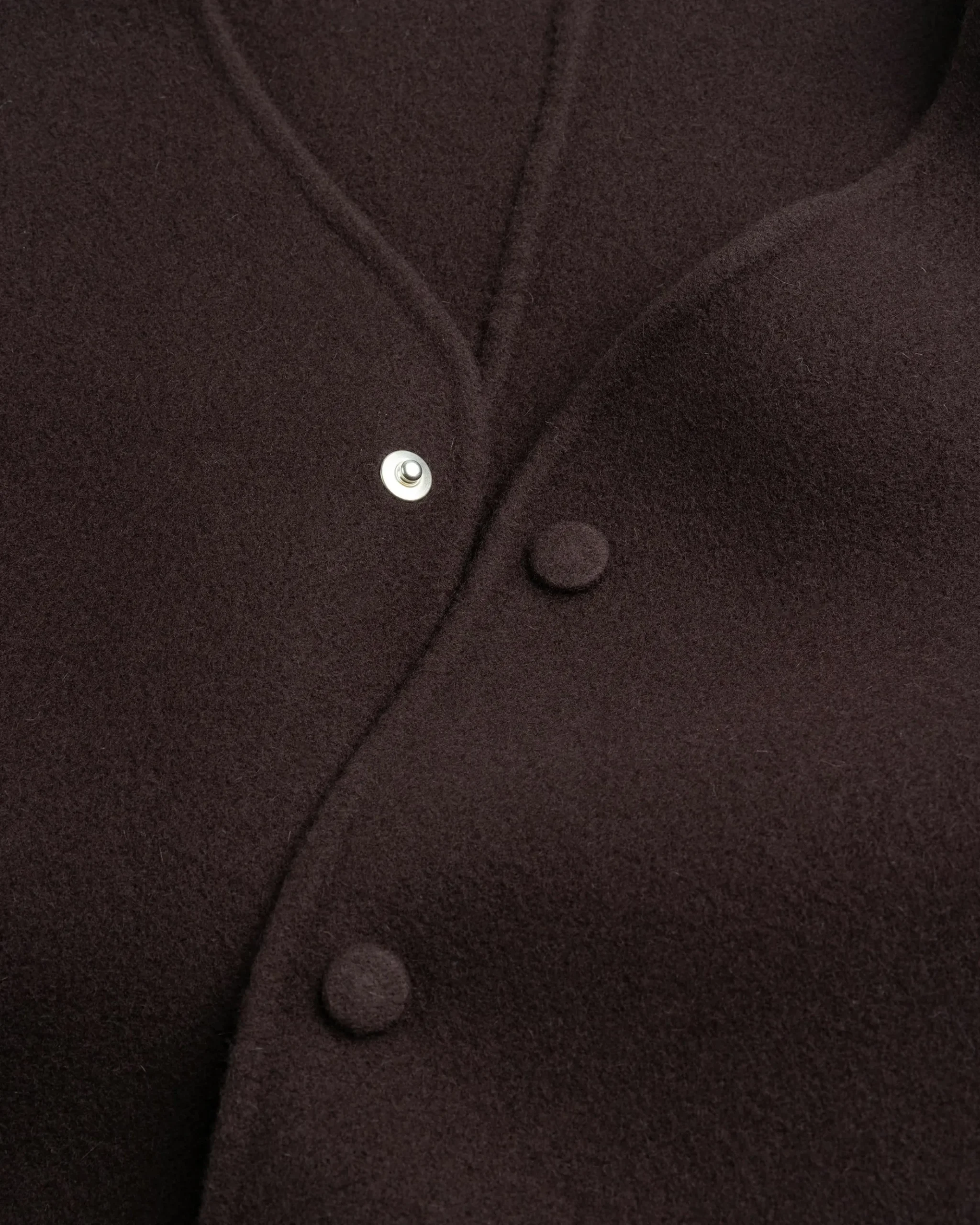 Flash Sale Meta Campania Collective Leon Collarless Jacket Dark Chocolate Brown darkchocolatebrown