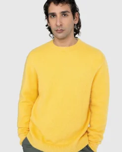 Hot Highsnobiety Light Alpaca Crew Sweater yellow