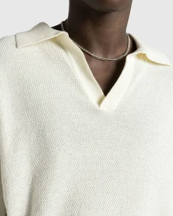 Clearance Highsnobiety HS05 Light Knit Polo eggshell