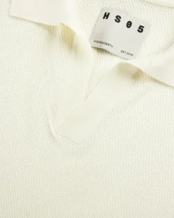 Clearance Highsnobiety HS05 Light Knit Polo eggshell