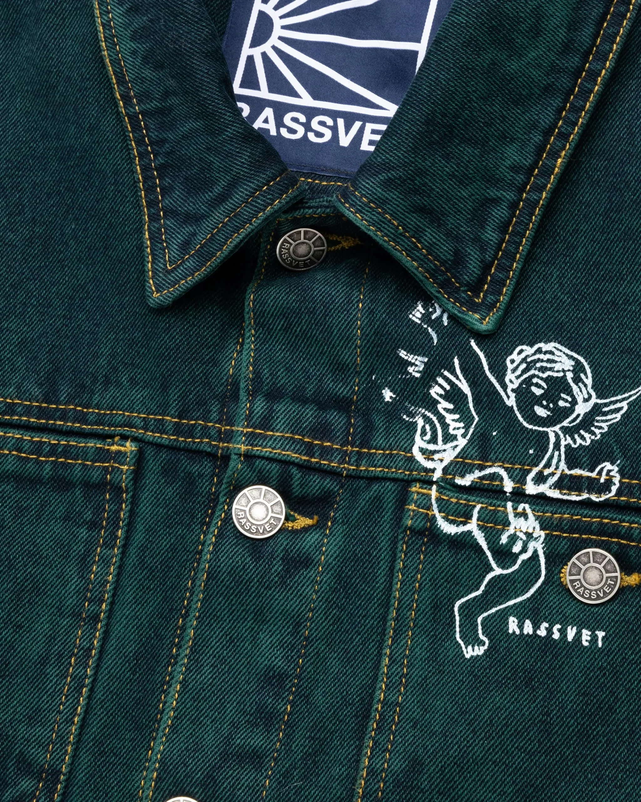 Hot Rassvet Lined Denim Jacket Woven green