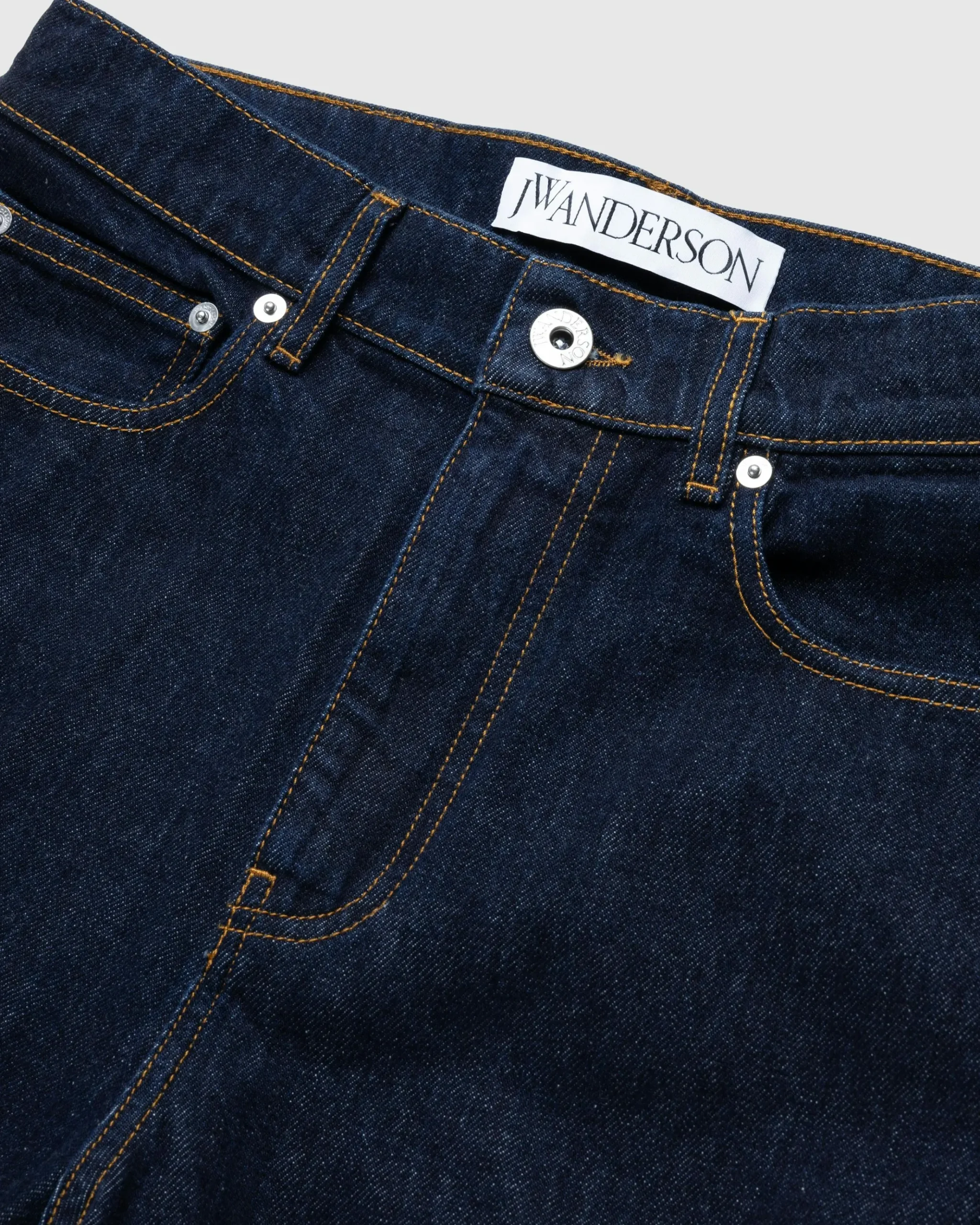 Hot J.W. Anderson Logo Grid Turn Up Workwear Jeans indigo