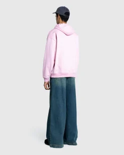 Shop Rassvet Logo Hoodie Knit pink