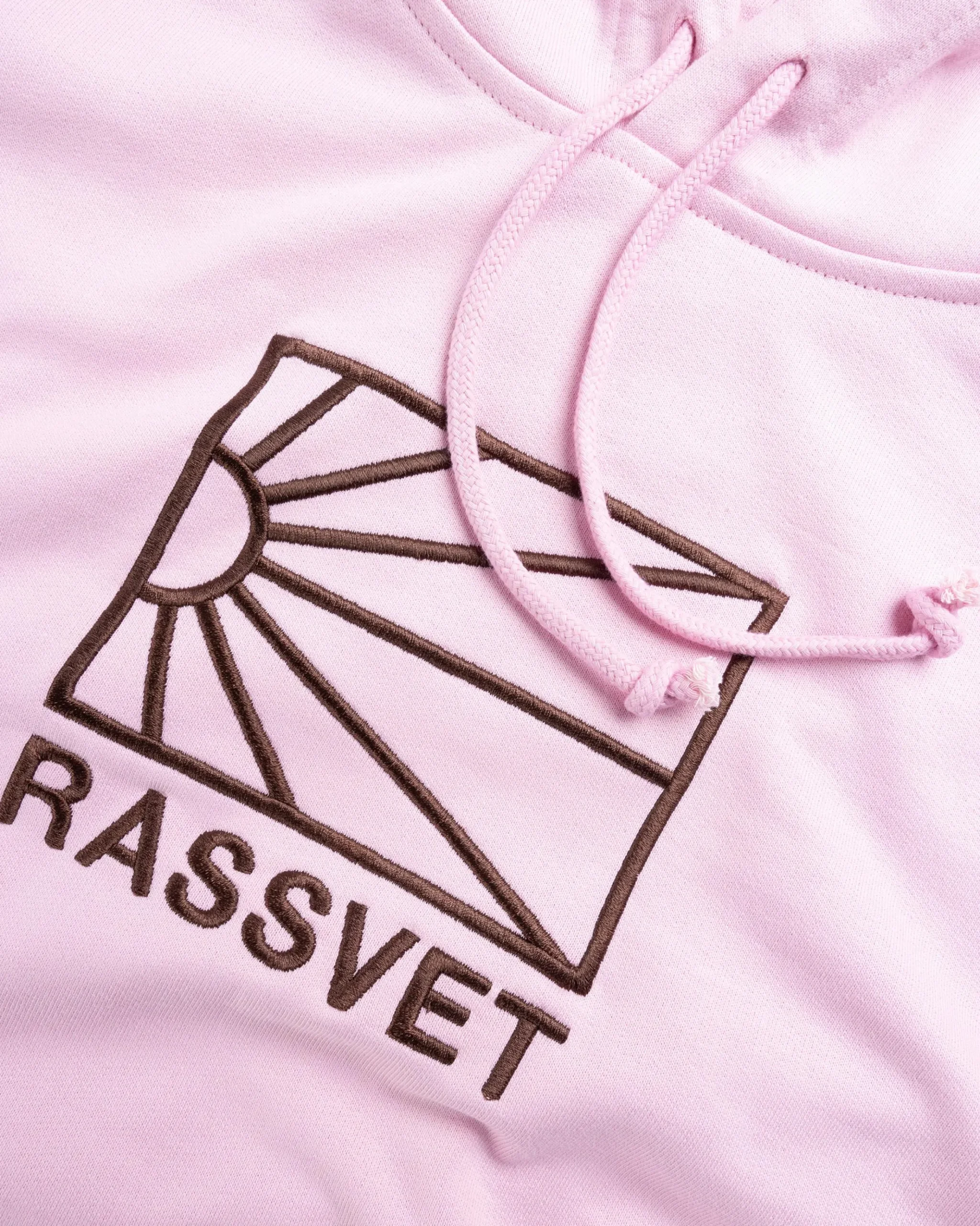 Shop Rassvet Logo Hoodie Knit pink