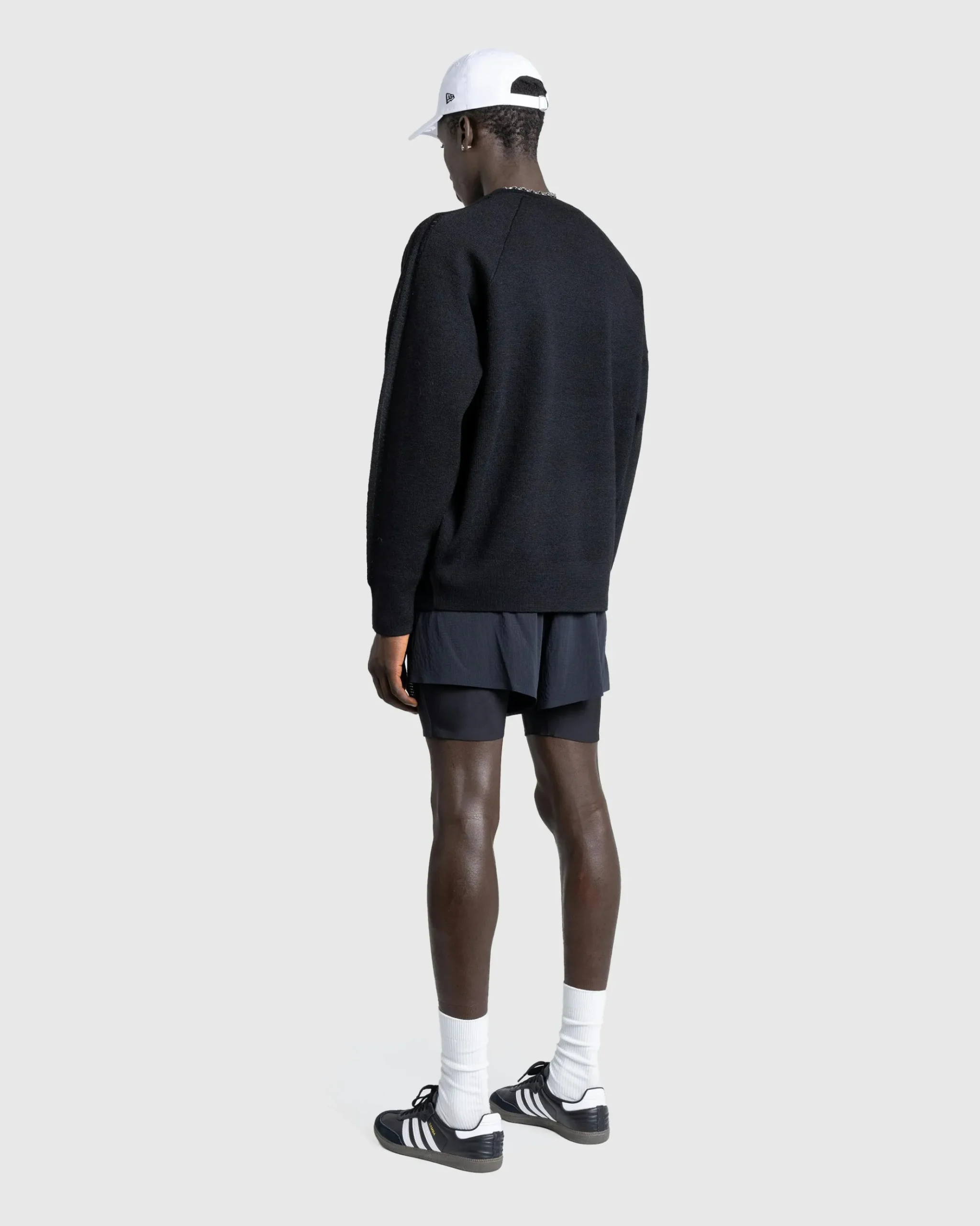 Clearance Y-3 Logo Knit Crew Sweatshirt black