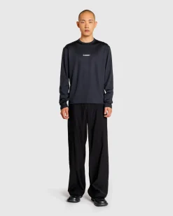Best Jil Sander Logo Long-Sleeve T-Shirt black