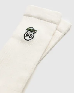 Shop Lacoste Logo Socks eggshell