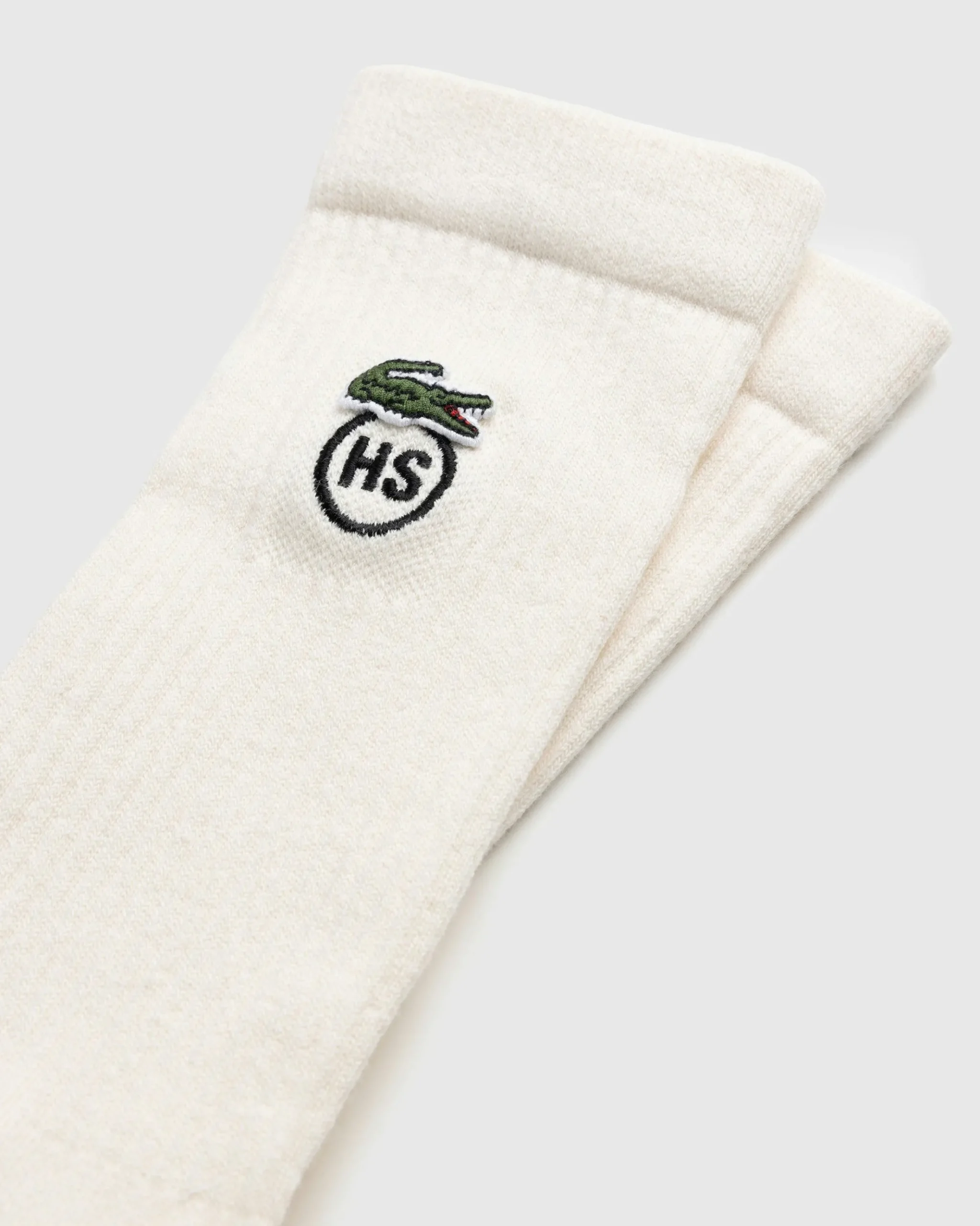 Shop Lacoste Logo Socks eggshell