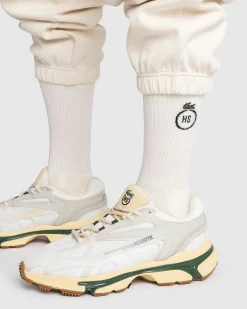 Shop Lacoste Logo Socks eggshell