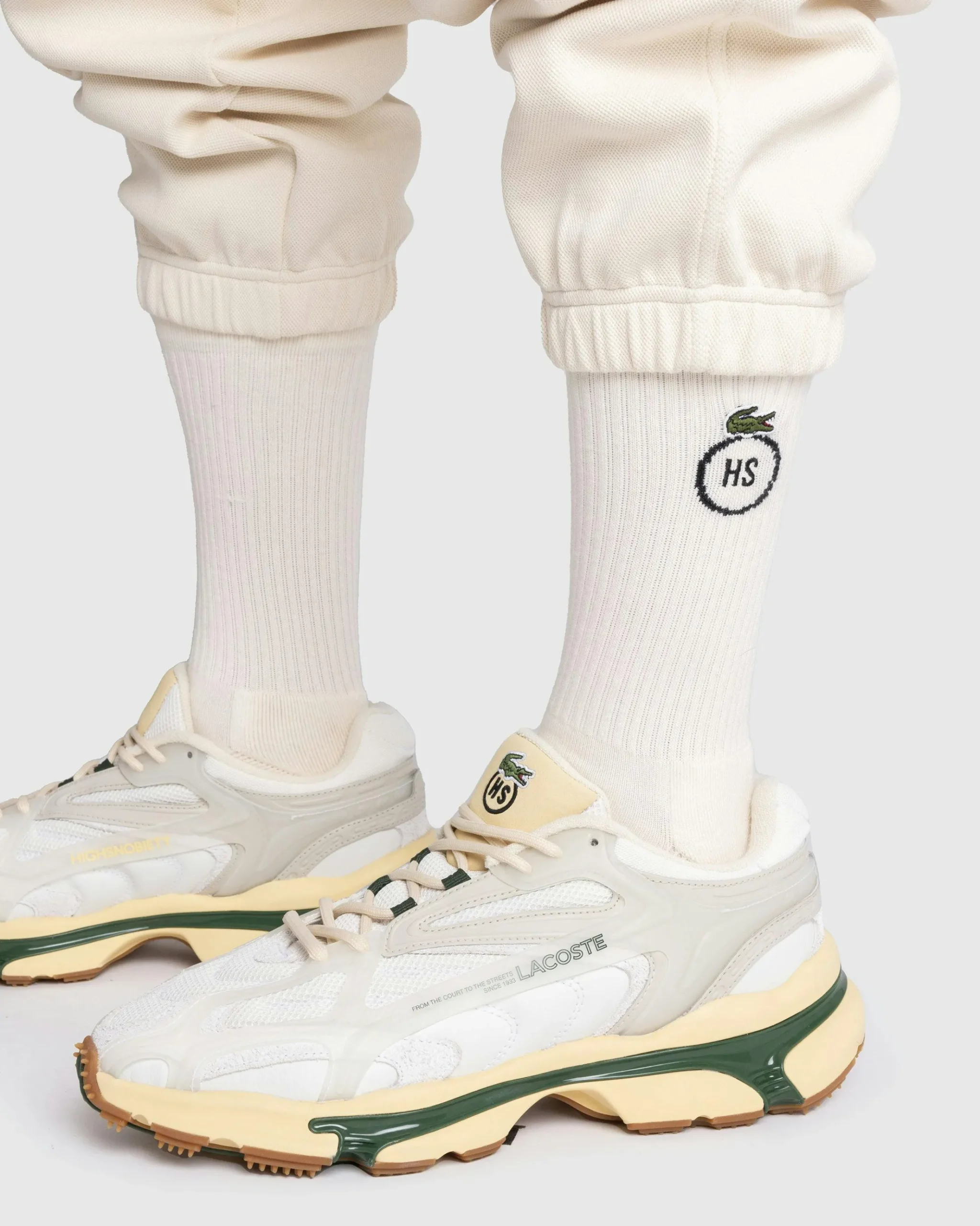 Shop Lacoste Logo Socks eggshell