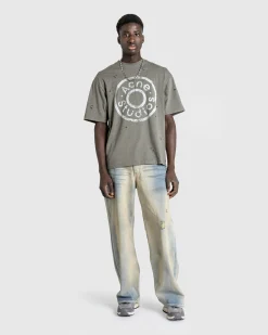 Clearance Acne Studios Logo T-Shirt mossgreen