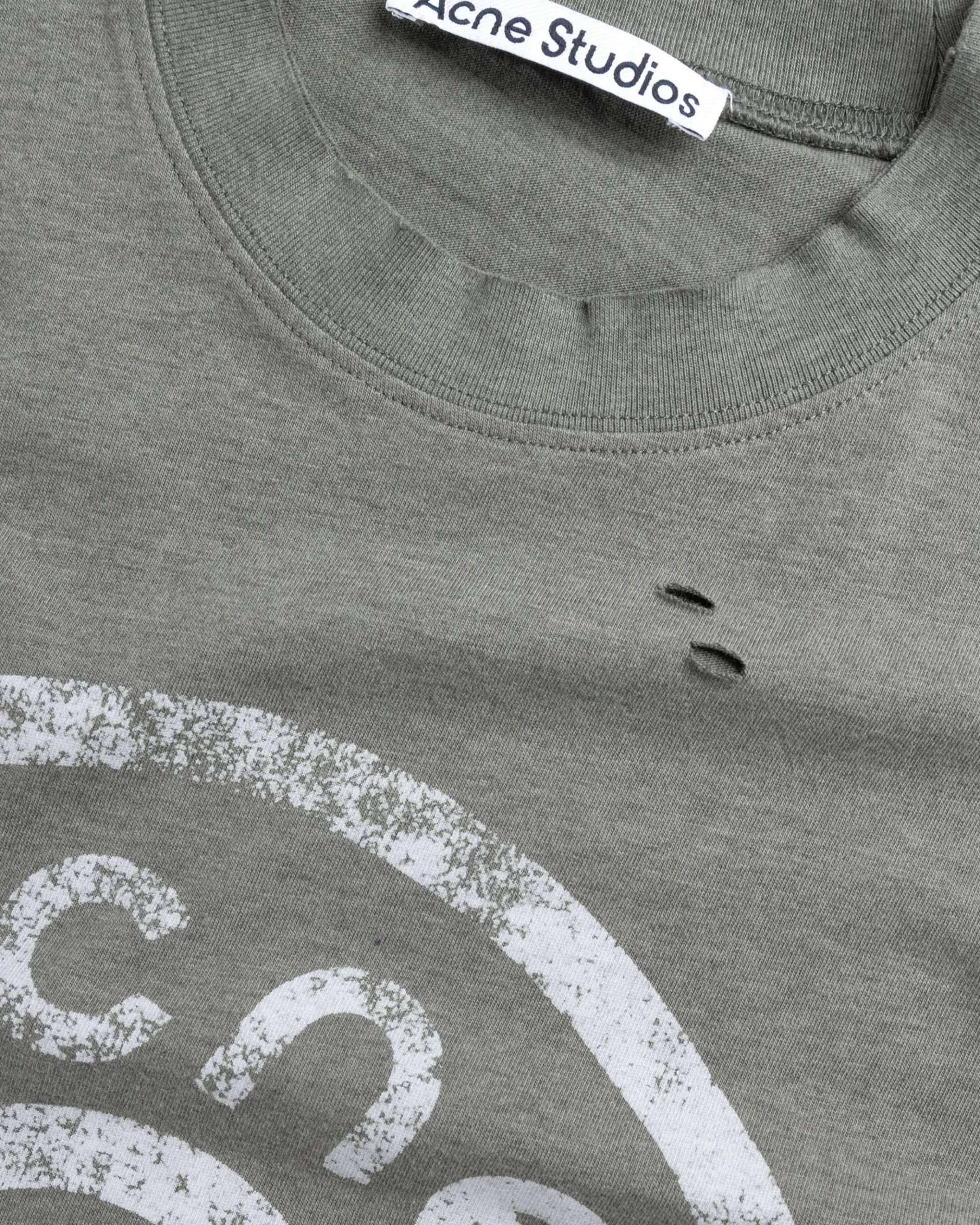 Clearance Acne Studios Logo T-Shirt mossgreen