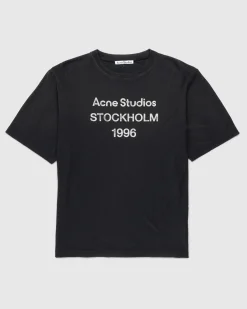 Best Acne Studios Logo T-Shirt black