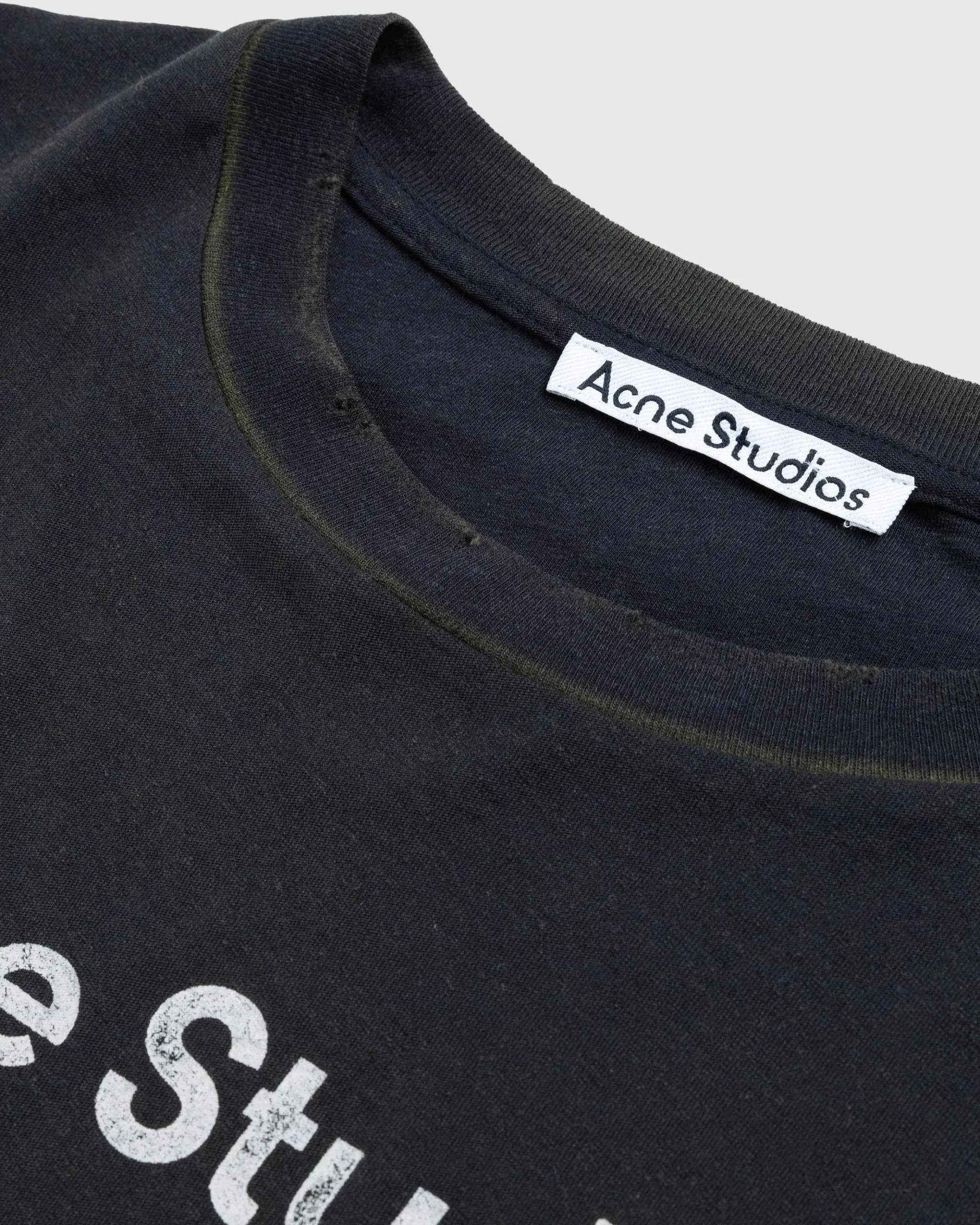 Best Acne Studios Logo T-Shirt black