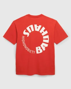 New Highsnobiety Logo T-Shirt Dusty Red dustyred