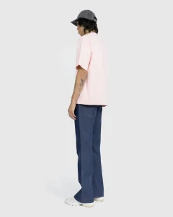 Clearance Acne Studios Logo T-Shirt Pale Pink mudbeige