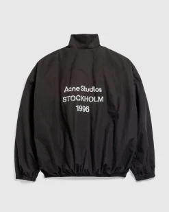 Clearance Acne Studios Logo Zipper Jacket black