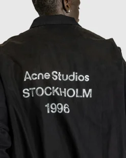 Clearance Acne Studios Logo Zipper Jacket black