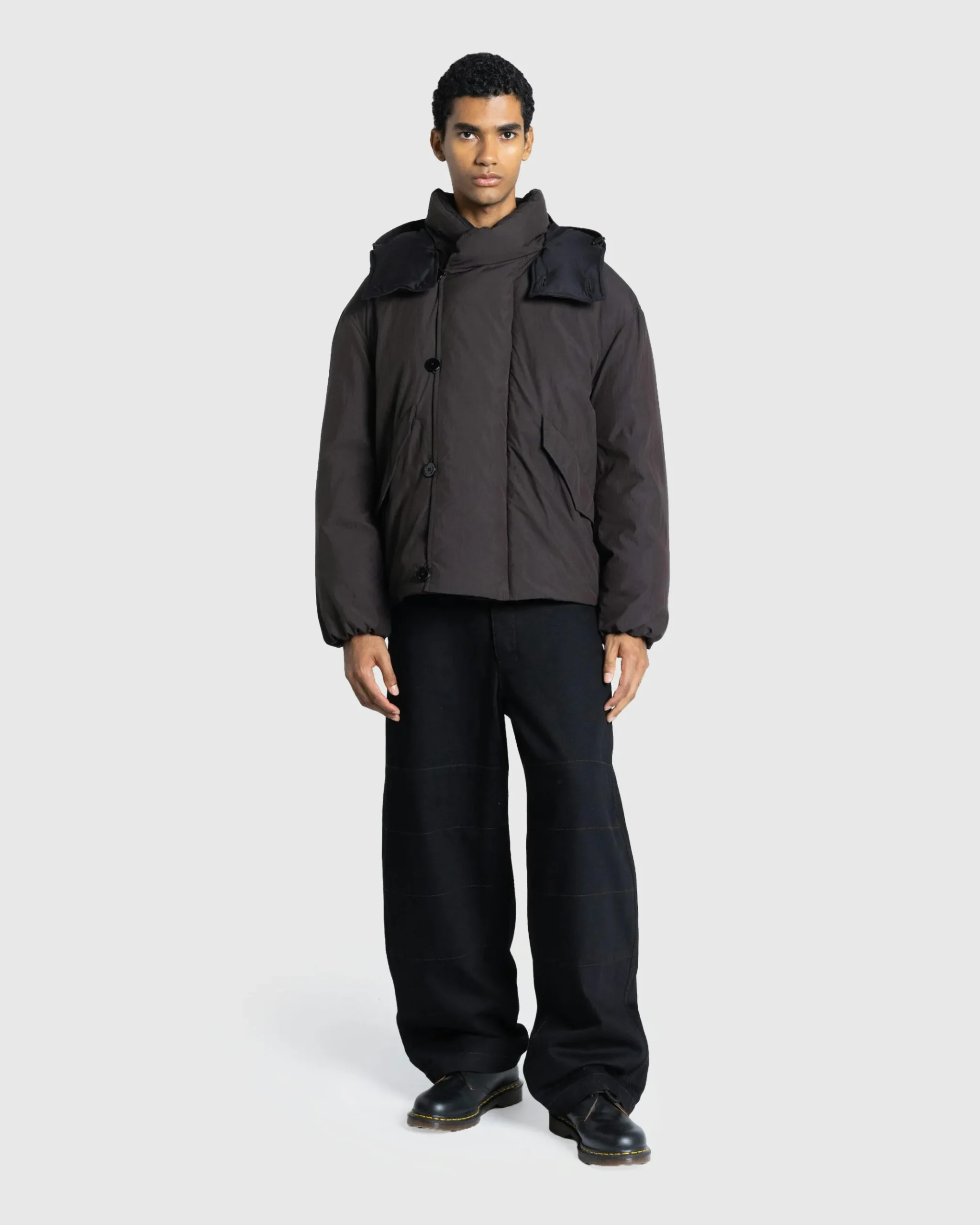 Store Lemaire Long Puffer Jacket espresso