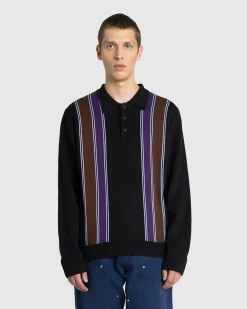 Hot Carhartt WIP Longsleeve Arlo Polo Black/Kendricks Stripe