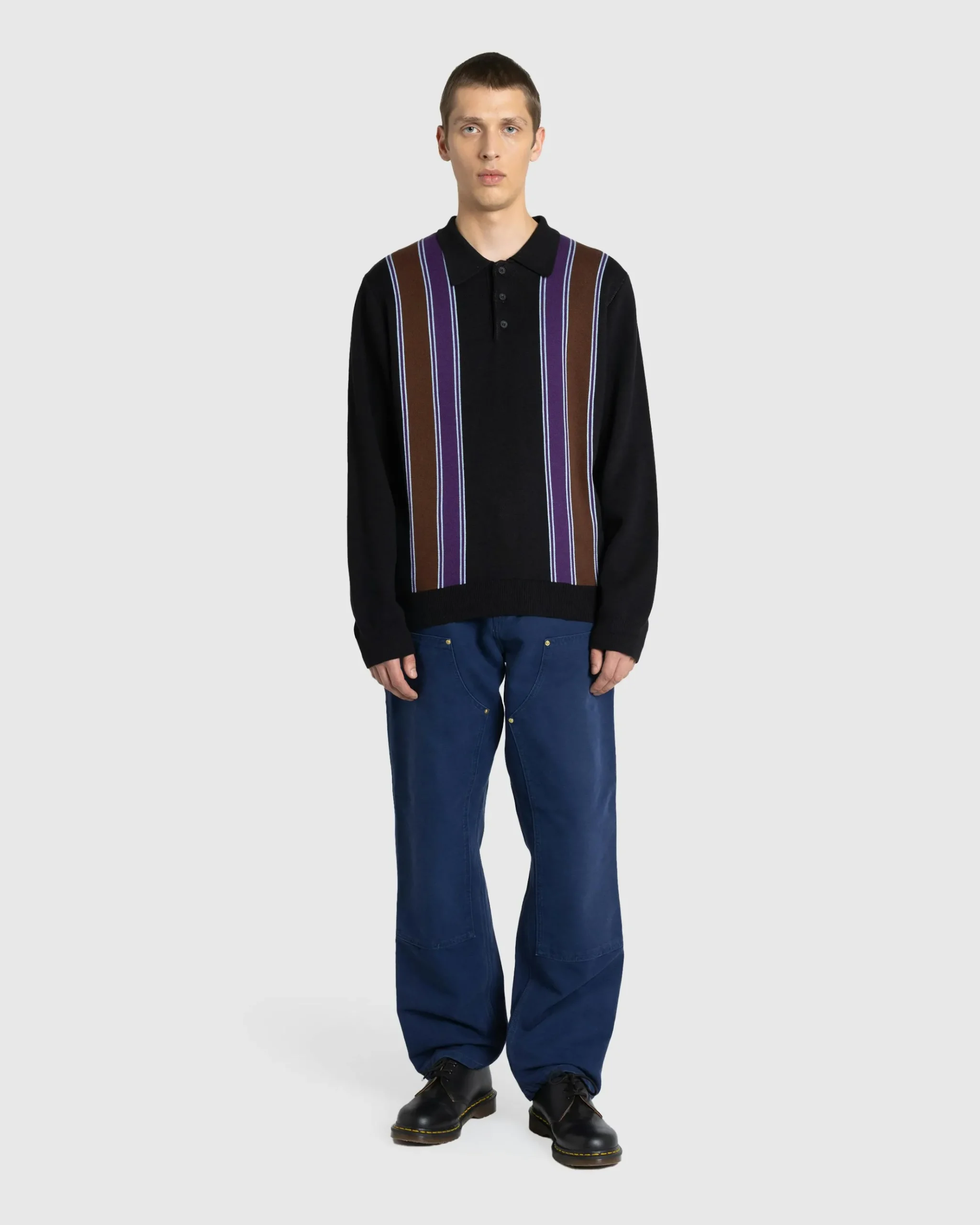 Hot Carhartt WIP Longsleeve Arlo Polo Black/Kendricks Stripe