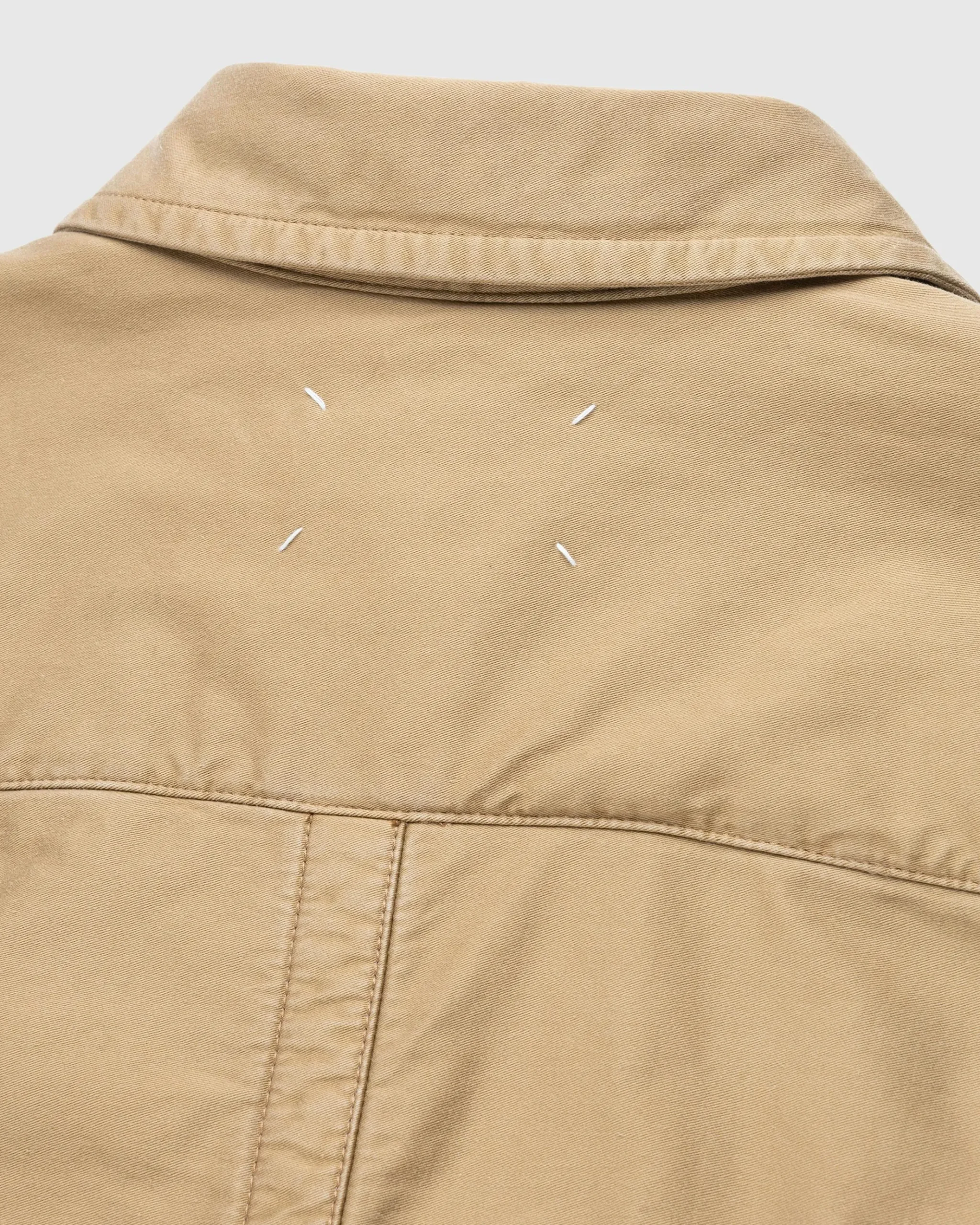 New Maison Margiela Long-Sleeve Button-Down Shirt camel