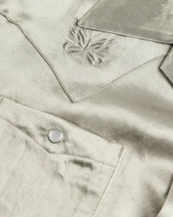 Fashion Needles Longsleeve Cowboy One-Up Shirt Acetate Sateen taupe