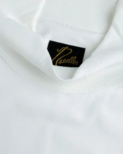 Fashion Needles L/S Mock Neck Tee Poly Jersey white