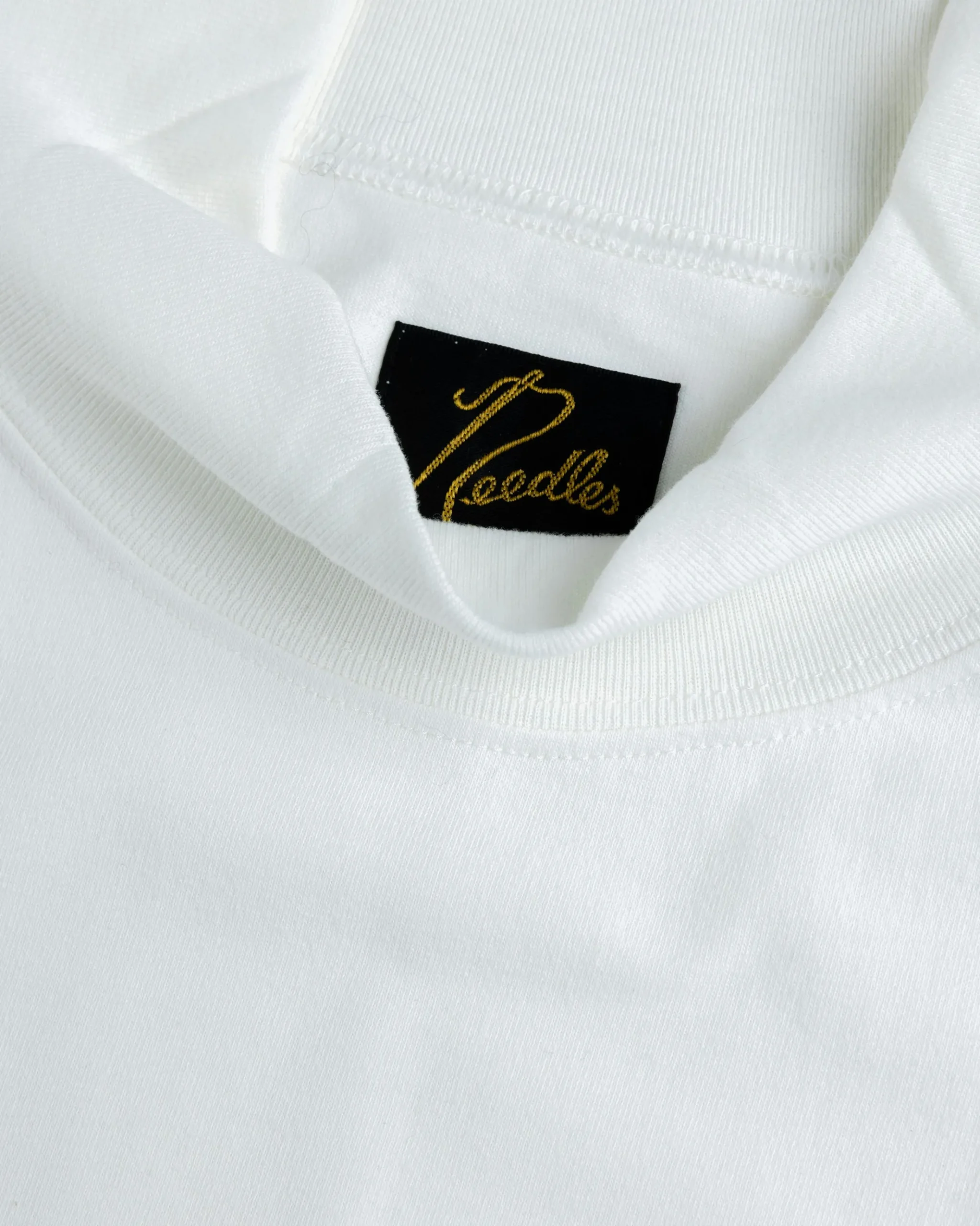 Fashion Needles L/S Mock Neck Tee Poly Jersey white