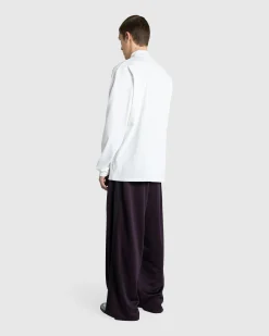 Fashion Needles L/S Mock Neck Tee Poly Jersey white