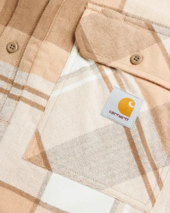Clearance Carhartt WIP L/S Work Shirt Max cocamocha