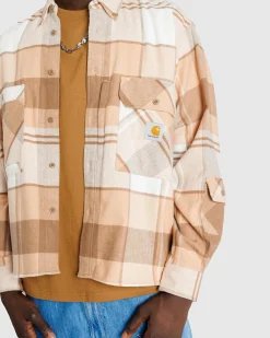 Clearance Carhartt WIP L/S Work Shirt Max cocamocha