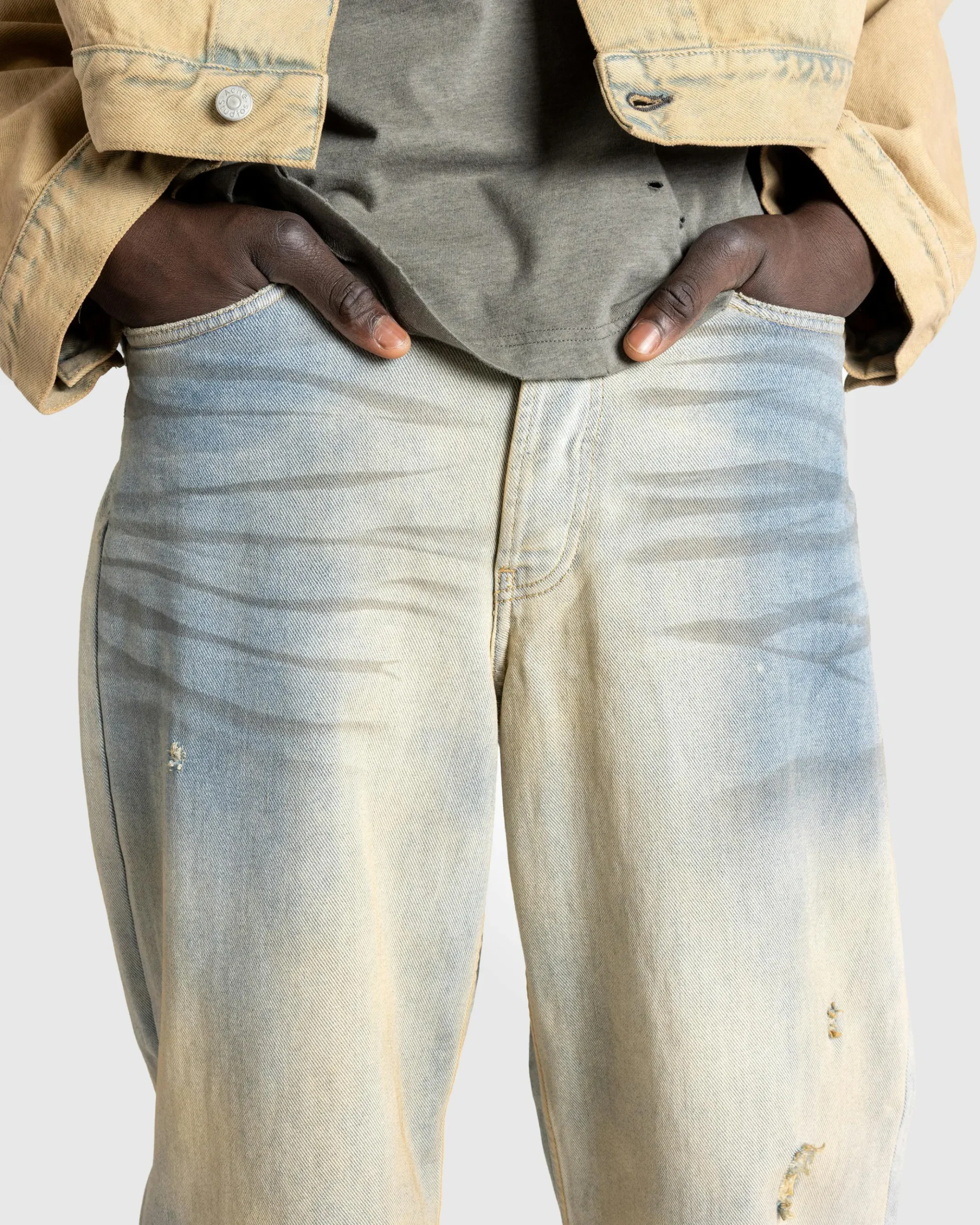 Hot Acne Studios 1981M FN Carver 5-Pocket Denim Woven lightblue
