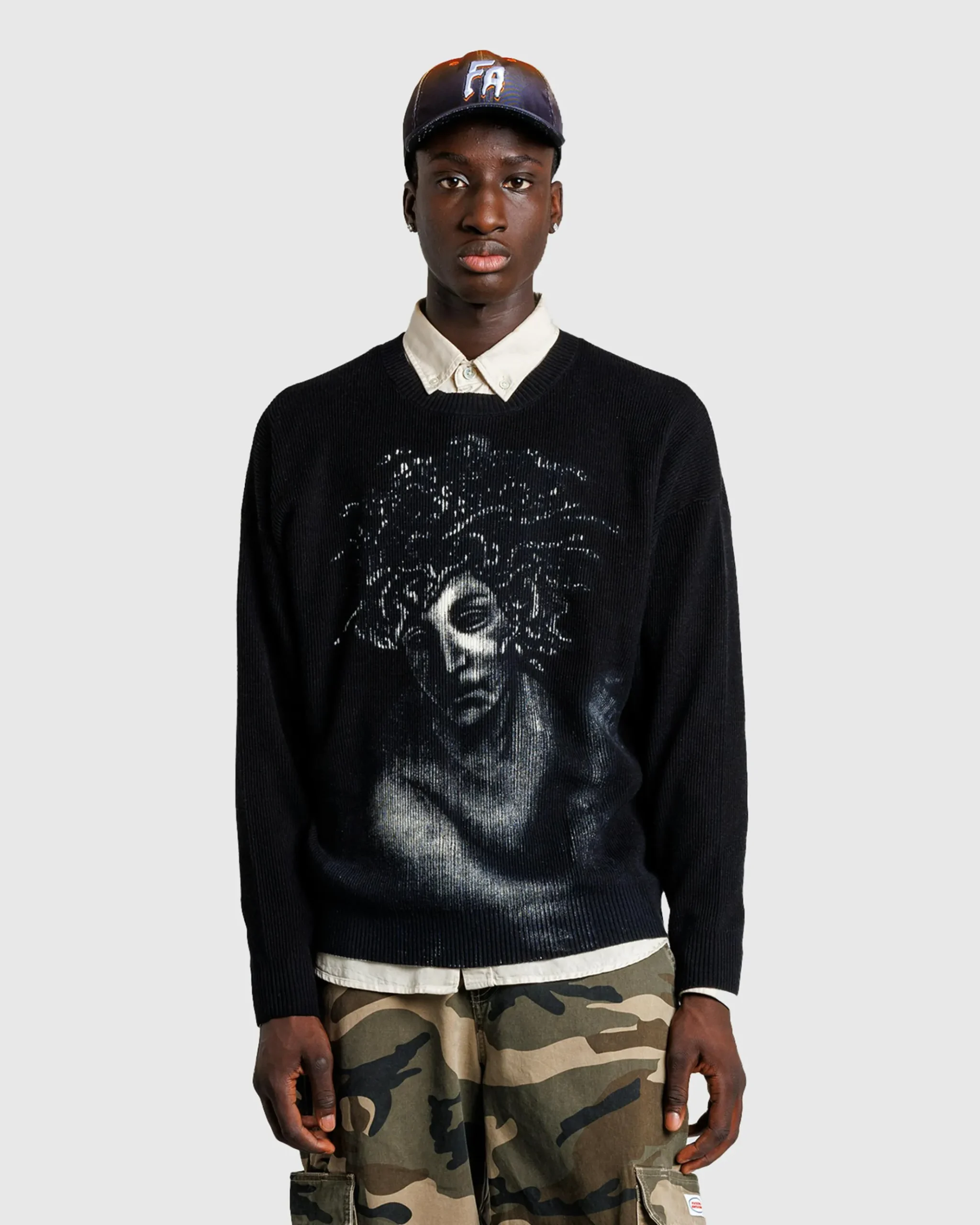 Discount Fucking Awesome Medusa Sweater black/off-white