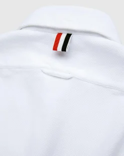 Best Sale Thom Browne Men's Pique Ruffled-Bib Tux Shirt white