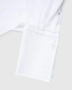 Best Sale Thom Browne Men's Pique Ruffled-Bib Tux Shirt white